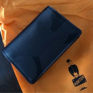 BNWT PORTER Japan Wallet / Card Holder in Black/Navy camo